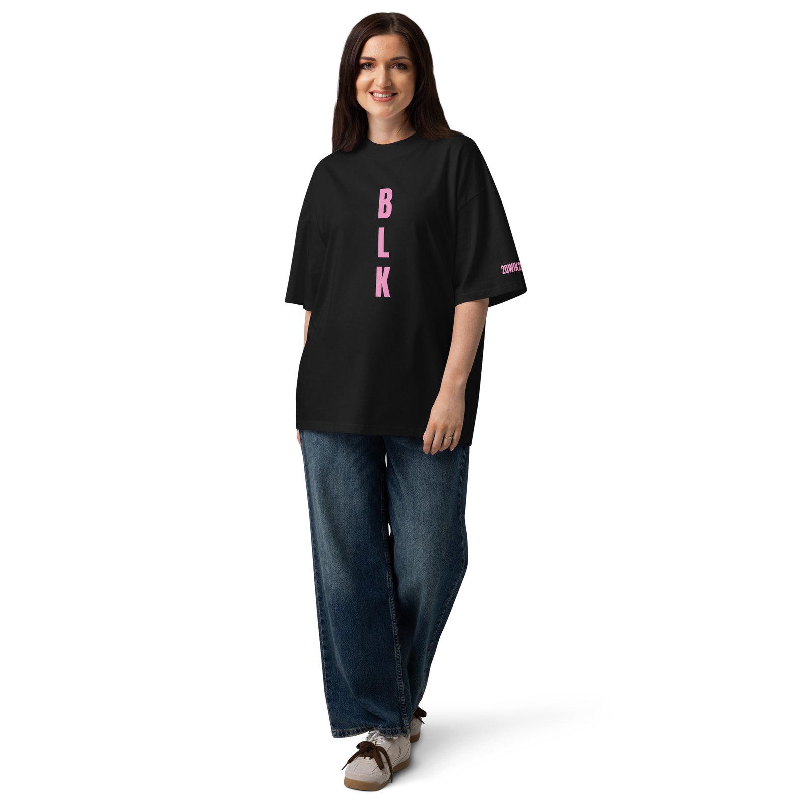 BLK x 2QWIK2GRUV Unisex Organic Oversized High Neck T-shirt - Image 4