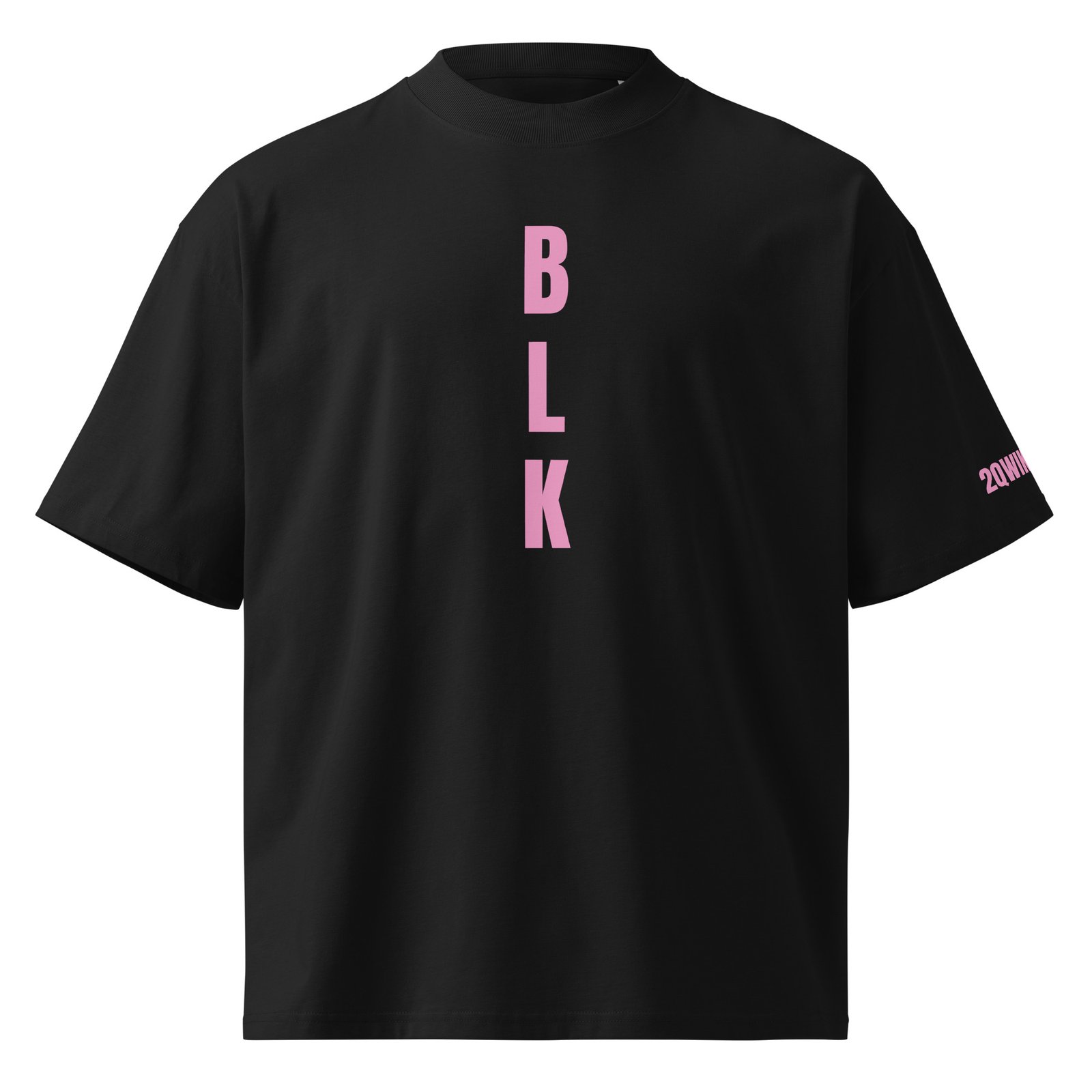 BLK x 2QWIK2GRUV Unisex Organic Oversized High Neck T-shirt - Image 6